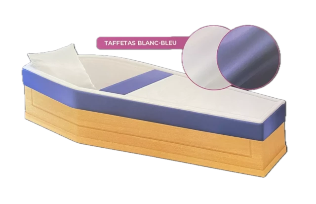 Capiton TAFFETAS BLANC-BLEU