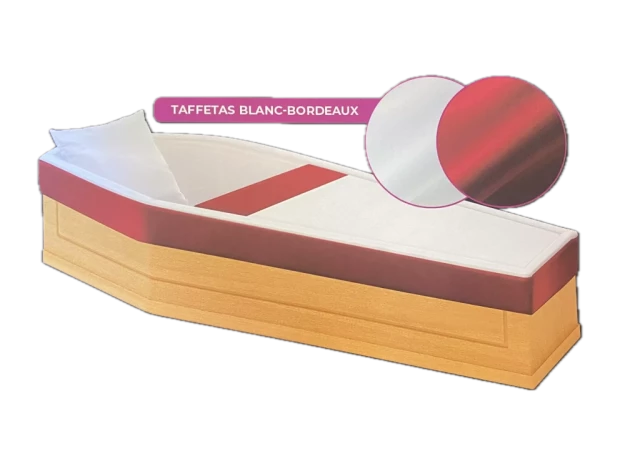 Capiton TAFFETAS BLANC-BORDEAUX