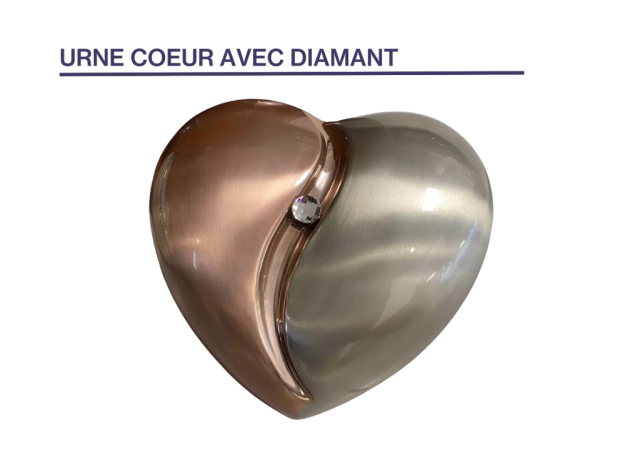 urne coeur avec diamant